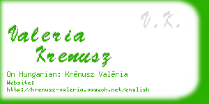 valeria krenusz business card